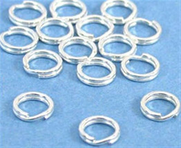 6mm Silver Plated Split Rings (100) Great for Charms! - $2.97