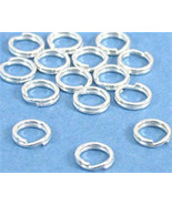 6mm Silver Plated Split Rings (100) Great for Charms! - £2.37 GBP