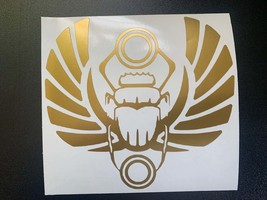 Gold Scarab Beetle Decal, Egyptian scarab beetle, Gold vinyl decal, car ... - £3.96 GBP
