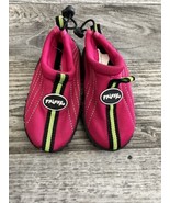 frisxy toddler water shoes pink green Rubber Sole Size 5 - $13.02 CAD