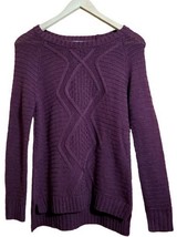 NY Collection Split Hem Burgundy Cable Knit Tunic Women Sweater (Size: S... - £1,545.72 GBP