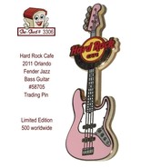 Hard Rock Cafe 2011 Orlando Fender Jazz Bass Guitar Trading Pin - $24.95