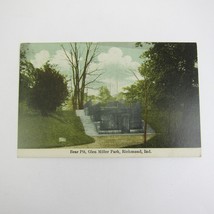 Antique Richmond Indiana Postcard Glen Miller Park Bear Pit UNPOSTED - £8.02 GBP