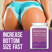 Bootymax Bum Enlargement Pills Tablets Round Big Sexy Booty Toned Firmer - £22.44 GBP