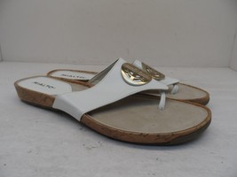 Rialto Women&#39;s CALISTA FLAT SANDAL White/Tan Size 10M - $21.37