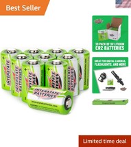 High Capacity 3V CR2 Lithium Battery Pack - 10 Batteries for Cameras &amp; C... - $923.62 MXN