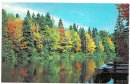 Ontario Postcard Near Bracebridge Muskoka Autumn River Scene - £2.31 GBP