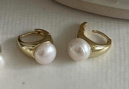 Er pearls elegant hoop earrings geometric minimalist fine stylish female pulseras mujer thumb200