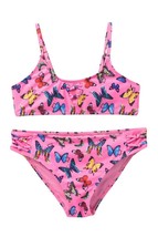 Juicy Couture Big Girls Butterfly 2-Piece Swimsuit Pink Multi ( 10/12 ) - £71.19 GBP