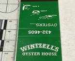 Vintage Matchbook Cover  Wintzell’s Oyster House EST 1938  Mobile, AL  gmg - $12.38