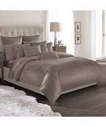 CATHERINE MALANDRINO "CALAIS" MOCHA 7PC F/Q DUVET 2S / 2E SHAM 2pc DECO ... - $344.18