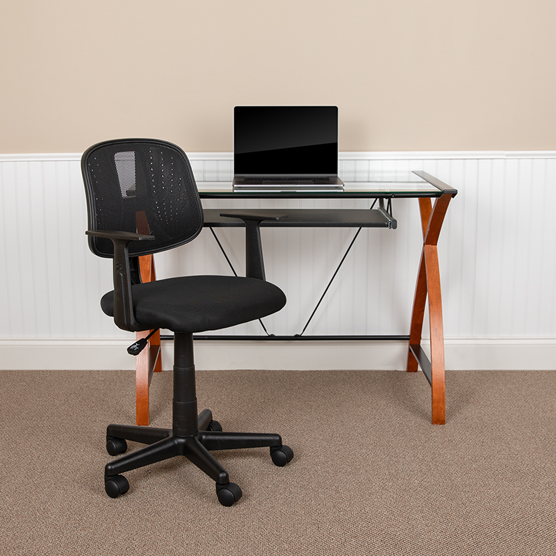 Pivot Back Black Mesh Chair LF-134-A-BK-GG