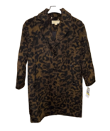 Michael Kors Leopard Print Coat Women's  Brown Black SZ M NEW - $286.11