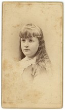 CIRCA 1870&#39;S CDV Beautiful Young Girl Long Hair McKormick &amp; Heald Boston, MA - £7.57 GBP