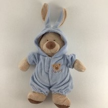 Ty Lux Pluffies Baby Bear Bunny Suit 12&quot; Plush Bean Bag Stuffed Animal Toy 2005 - £27.02 GBP