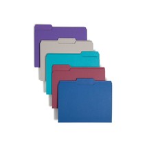 Smead Colored File Folder, 1/3-Cut Tab, Letter Size, Assorted Jewel Tone... - £49.39 GBP