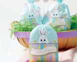 40 Wilton 4&quot; x 9.5&quot; x 2&quot; Cellophane Happy Easter Bunny Party Treat Favor... - £4.76 GBP