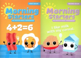 First Grade &amp; Second Grade - Morning Starters Educational Workbooks - Set of 2 - £8.66 GBP