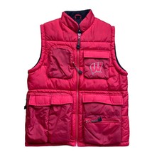 Puma Vest Wisconsin Badgers Womens Large 14/16 Red Zip Pockets Puffy *READ - £7.55 GBP