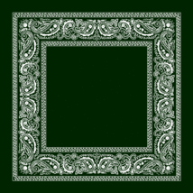 12 Hunter Green Open Center Paisley Bandana Head Face Wrap Mask Neck Scarf Cover - £28.76 GBP