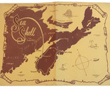 Vintage Paper Placemat Sea Shell Seafood Restaurant Halifax Nova Scotia  - $11.83