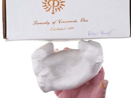 1996 &quot;Present day Rookwood Pottery&quot; Polar Bear paperweight in box - £114.31 GBP