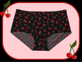 XXL  NO SHOW Black Cherry Stretch Victorias Secret PINK Boyshort Brief Pantie - £8.78 GBP