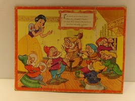 Snow White and Seven Dwarfs Vintage Puzzle 8 1/2&quot; x 10 7/8&quot; - £10.76 GBP