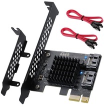 Pci-E X1 To Sata 3.0 Controller Card, 2-Port Sata Iii 6Gbps Expansion Cards, Sup - £30.36 GBP