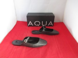Aqua Womens Gigii Closed Toe Slip On Flat Mules $88 - US Size 9 - Black ... - $29.69