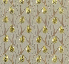 Dundee Deco AZ-G027A Floral Glitter Gold, Green, Yellow Tulips Peel and Stick Se - £22.15 GBP