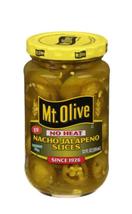Mt. Olive No Heat Jalapeno&#39;s 12 ounce Jars, Pack Of 4 , UPC 00009300000253   - £15.05 GBP