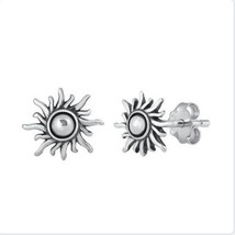 Starburst sun sterling silver stud earrings - $17.78 CAD