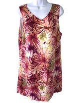 Tommy Bahama Stretch Silk Spandex Hawaiian Tropical Dress 100% Silk Lined - $41.86