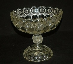 Antique 1890&#39;s EAPG Jeweled Moon &amp; Stars Compote Imperial by Co-Operative Flint - £98.91 GBP