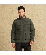 MOTORCYCLE JACKET FOR ROYAL ENFIELD AIRBORNE MEN&#39;S JACKET - OLIVE - $141.09