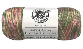 Loops &amp; Threads Soft &amp; Shiny Acrylic Yarn, Bermudan Haze Multi, 4 Oz., 2... - £7.43 GBP