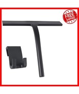 Luxury Matte Black Shower Squeegee - 9-Inch Streak-Free with Silicone Grip - $631.19 MXN