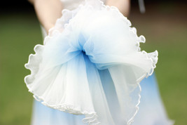 Blue Tiered Tulle Maxi Skirt Outfit Women Custom Plus Size Long Tulle Skirt image 6