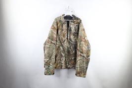 Vintage 90s Mens 2XL Camouflage Heavyweight Soft Cloth Half Zip Pullover Jacket - $69.25