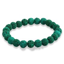 Natural Stone Hematite Beads Bracelet 8mm Green Lava Onyx Strand Bracelets &amp; Ban - £8.50 GBP