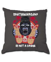 Skateboarding is not a crime Pillow (Cover and Pillow Included) - £17.14 GBP+