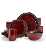 16 Piece Dinnerware Set For 4 Vintage Stoneware Dishes Plates Bowls Mugs... - £85.61 GBP
