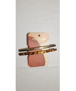 Set of 2 Kristin Ess French Hair Pair of Bar Barrettes Clips Black For W... - $11.74 CAD