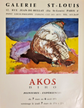 Biro Akos - Original Exposition Poster - Saint Luis Paris Gallery - Rarity - - $149.47