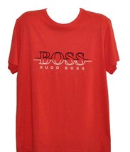 Hugo Boss Men’s Red Black Logo  Regular Fit Cotton T-Shirt Size 2XL - £43.70 GBP