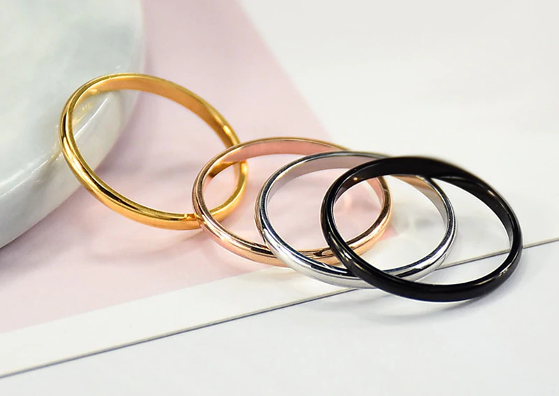 Authentic 2mm 316L Stainless Steel Ring (Size 5, 6, 7, 8, 9, 10) FAST SHIPPING!