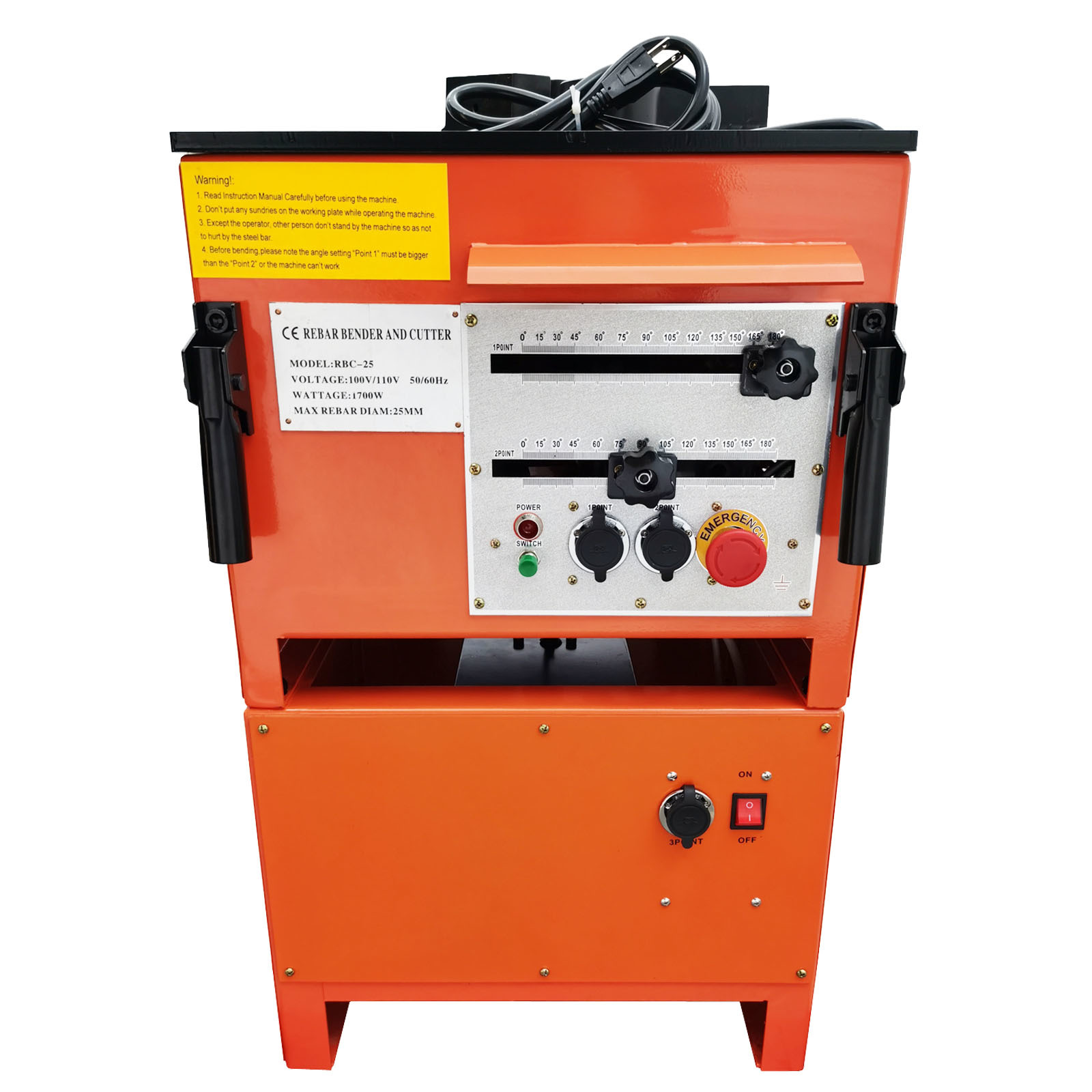 1&quot; Electric Rebar Bending and Cutting Machine 3 Feet Controls 110V 1700W - $2,199.00