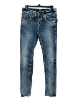 True Religion Womens Jeans Vintage Y2K BILLY BIG QT Stitch Skinny Denim Blue 28 - £28.67 GBP