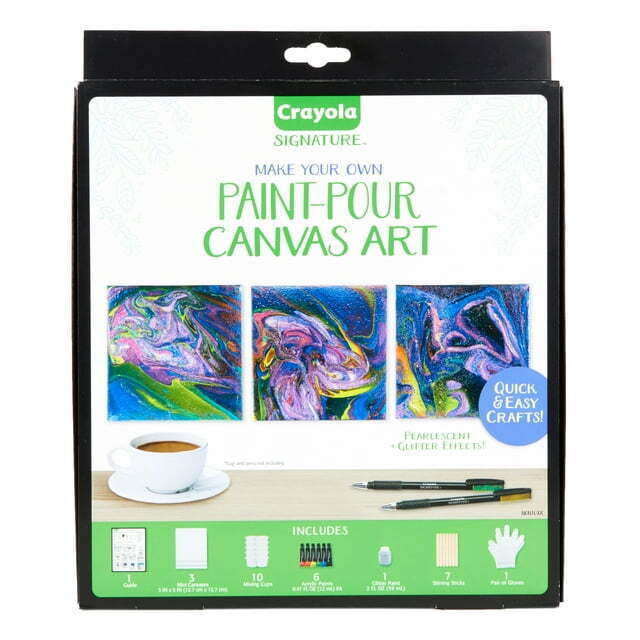 Crayola Mini Canvas Painting Kit, DIY Marbleizing, Unique Gifts for Mothers Day, - $22.76